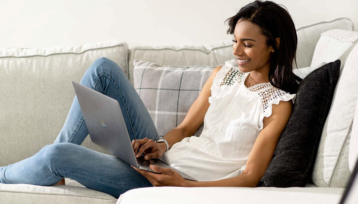 woman on couch